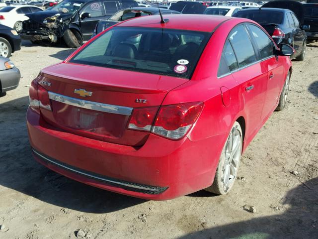 1G1PH5SC4C7264452 - 2012 CHEVROLET CRUZE LTZ RED photo 4