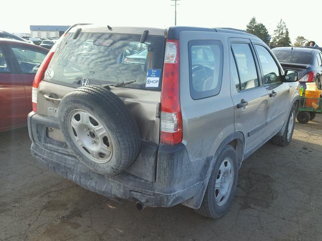 SHSRD68555U309205 - 2005 HONDA CR-V LX BEIGE photo 4