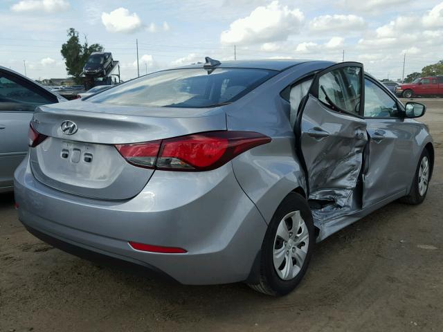 5NPDH4AEXGH742589 - 2016 HYUNDAI ELANTRA SE CHARCOAL photo 4