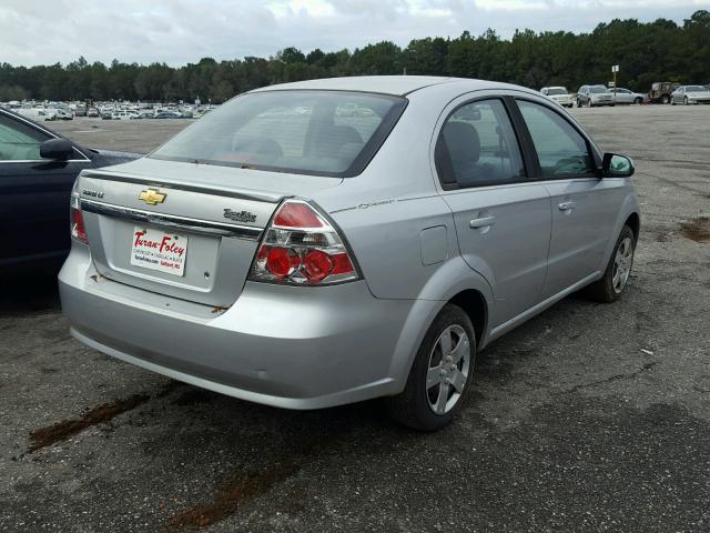 KL1TD5DE1BB225384 - 2011 CHEVROLET AVEO LS SILVER photo 4