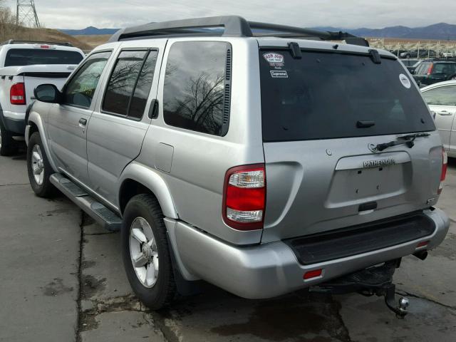 JN8DR09Y23W813765 - 2003 NISSAN PATHFINDER SILVER photo 3