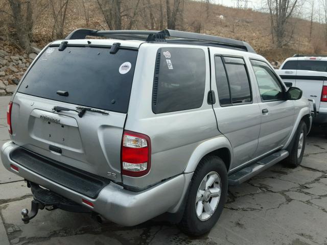 JN8DR09Y23W813765 - 2003 NISSAN PATHFINDER SILVER photo 4