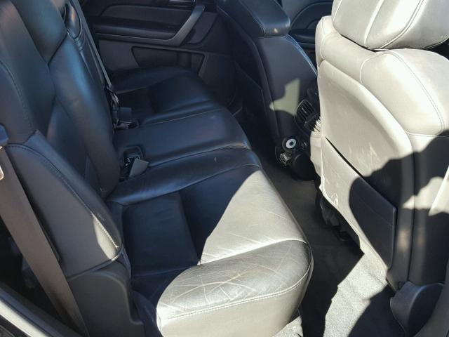 2HNYD28699H527775 - 2009 ACURA MDX TECHNO Սև լուսանկար 6