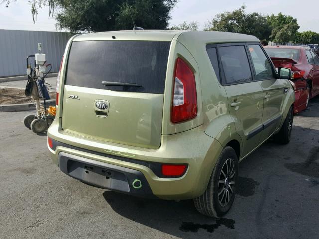 KNDJT2A51D7587825 - 2013 KIA SOUL GREEN photo 4