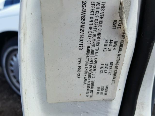 2G4WS52M2V1407178 - 1997 BUICK CENTURY CU WHITE photo 10