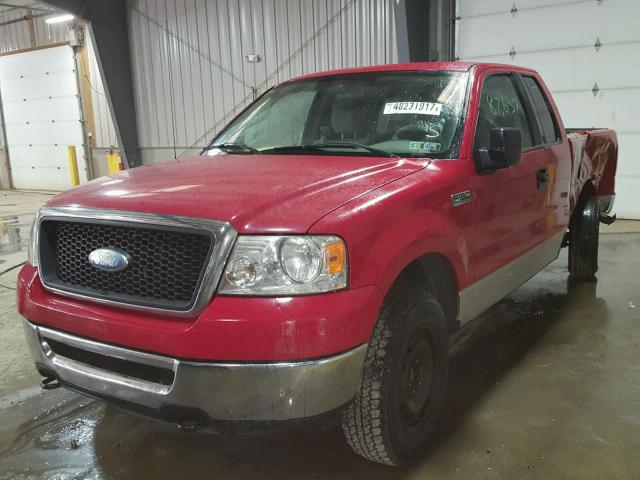 1FTRX14W37FA87679 - 2007 FORD F150 RED photo 2