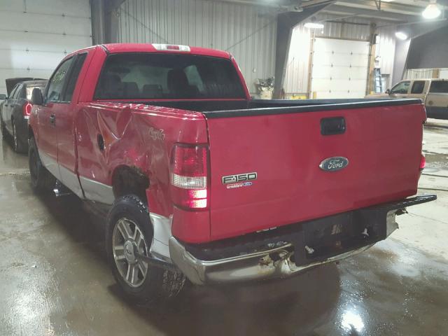 1FTRX14W37FA87679 - 2007 FORD F150 RED photo 3