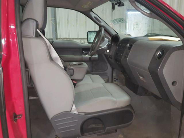 1FTRX14W37FA87679 - 2007 FORD F150 RED photo 5