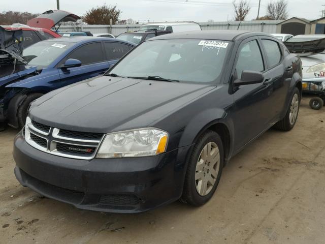 1C3CDZAB1EN138134 - 2014 DODGE AVENGER SE BLACK photo 2