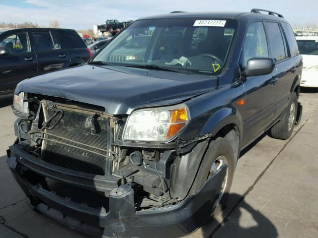 2HKYF184X6H564037 - 2006 HONDA PILOT EX GREEN photo 2