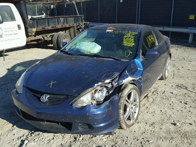 JH4DC53842C010845 - 2002 ACURA RSX BLUE photo 2