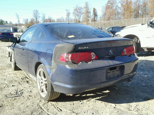 JH4DC53842C010845 - 2002 ACURA RSX BLUE photo 3