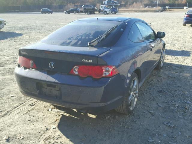 JH4DC53842C010845 - 2002 ACURA RSX BLUE photo 4