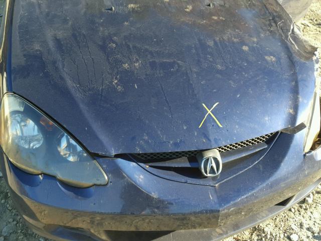 JH4DC53842C010845 - 2002 ACURA RSX BLUE photo 7