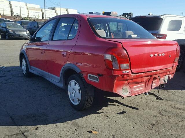 JTDBT123XY0085521 - 2000 TOYOTA ECHO RED photo 3