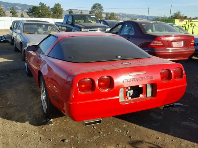 1G1YY2387M5116306 - 1991 CHEVROLET CORVETTE RED photo 3