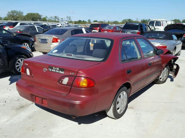 2T1BR12E0XC201961 - 1999 TOYOTA COROLLA VE RED photo 4