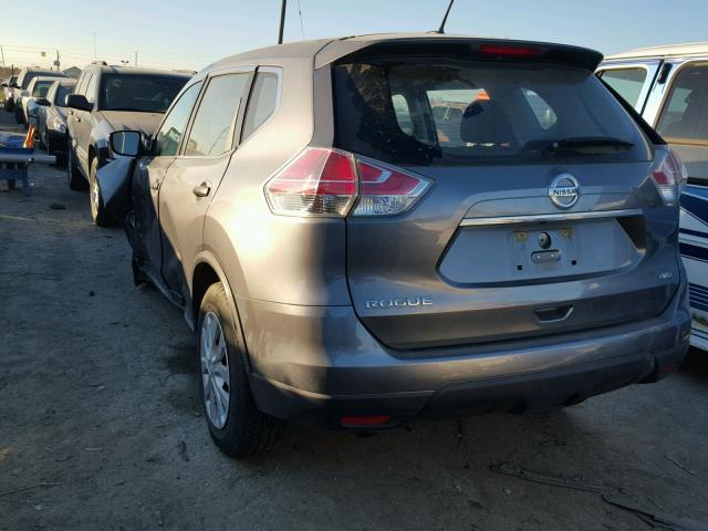 KNMAT2MV7GP695365 - 2016 NISSAN ROGUE S GRAY photo 3