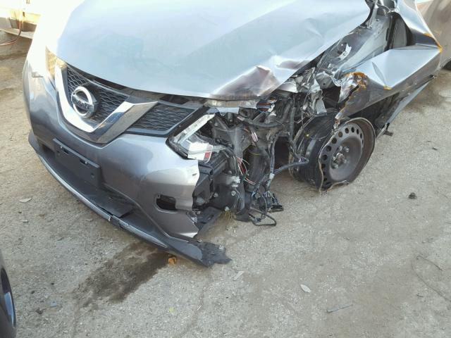 KNMAT2MV7GP695365 - 2016 NISSAN ROGUE S GRAY photo 9