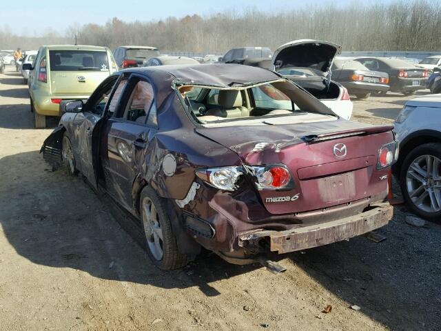 1YVHP80D475M60625 - 2007 MAZDA 6 S MAROON photo 3