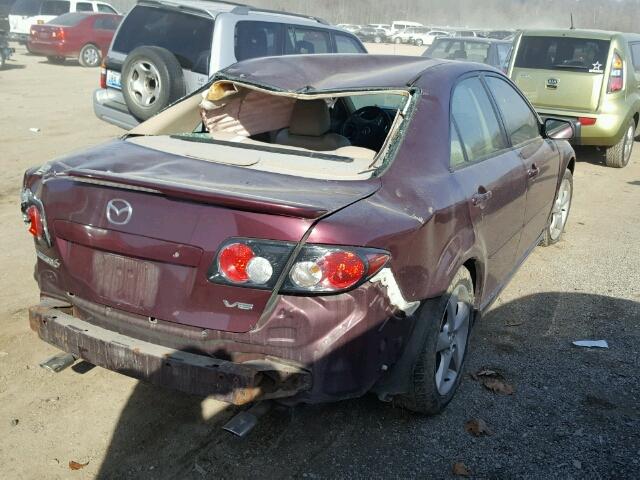 1YVHP80D475M60625 - 2007 MAZDA 6 S MAROON photo 4