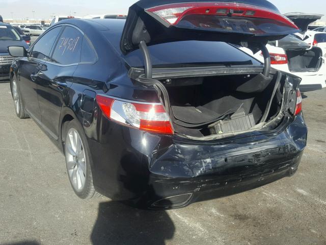 KMHFH4JG8DA327537 - 2013 HYUNDAI AZERA GLS BLACK photo 3