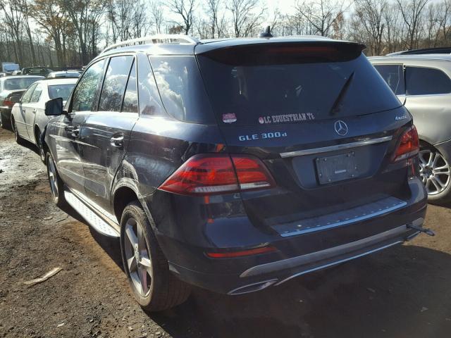 4JGDA0EB6GA766601 - 2016 MERCEDES-BENZ GLE 300D 4 BLUE photo 3