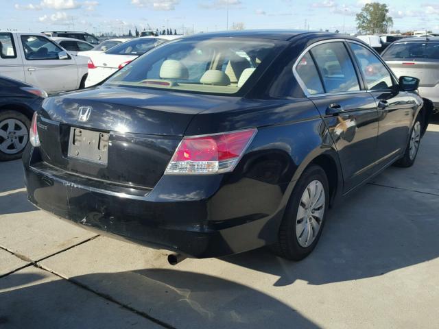 1HGCP26308A070448 - 2008 HONDA ACCORD LX BLACK photo 4