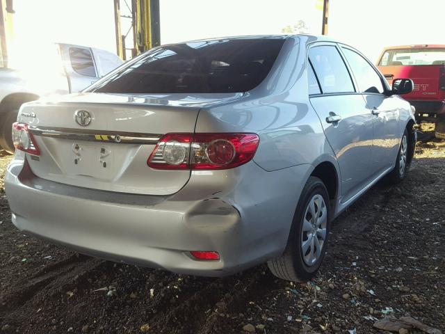 2T1BU4EE6DC979771 - 2013 TOYOTA COROLLA BA SILVER photo 4