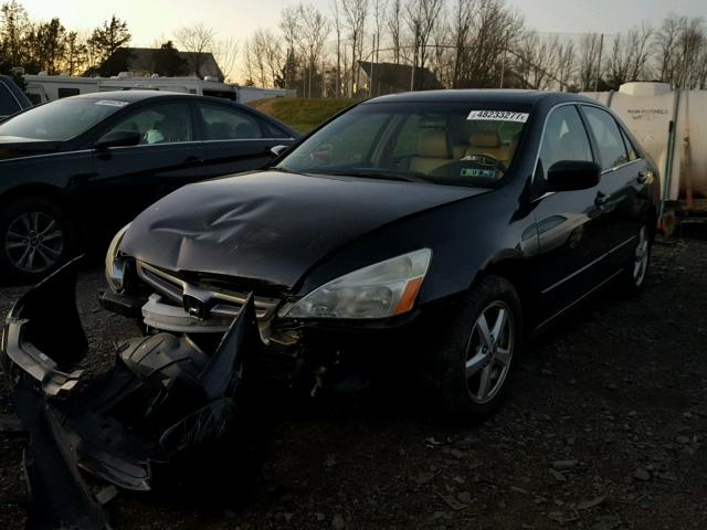 1HGCM56804A092160 - 2004 HONDA ACCORD EX BLACK photo 2