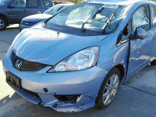 JHMGE8H47AC032979 - 2010 HONDA FIT SPORT BLUE photo 10