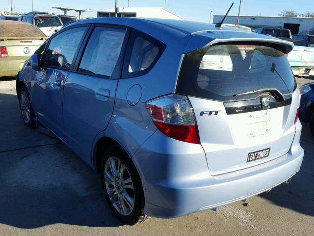 JHMGE8H47AC032979 - 2010 HONDA FIT SPORT BLUE photo 3