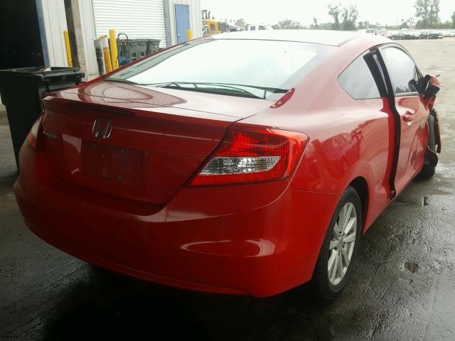 2HGFG3B83CH518423 - 2012 HONDA CIVIC EX RED photo 4