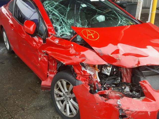 2HGFG3B83CH518423 - 2012 HONDA CIVIC EX RED photo 9