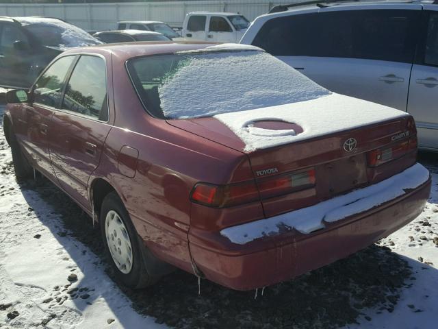 JT2BG22K9W0145389 - 1998 TOYOTA CAMRY CE BURGUNDY photo 3