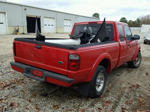 1FTYR44UX3PB88468 - 2003 FORD RANGER SUP RED photo 4