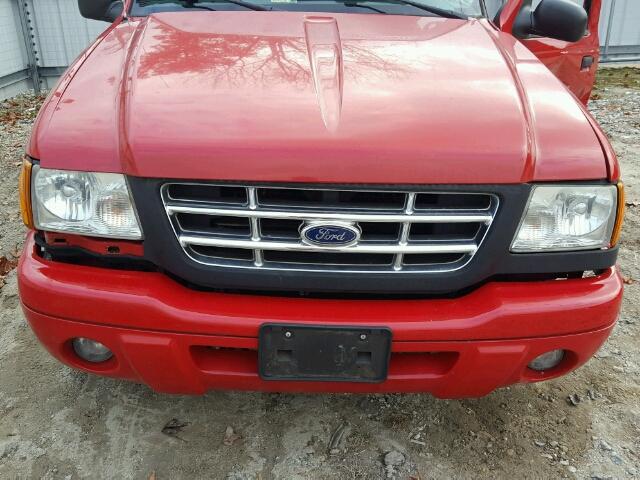 1FTYR44UX3PB88468 - 2003 FORD RANGER SUP RED photo 7