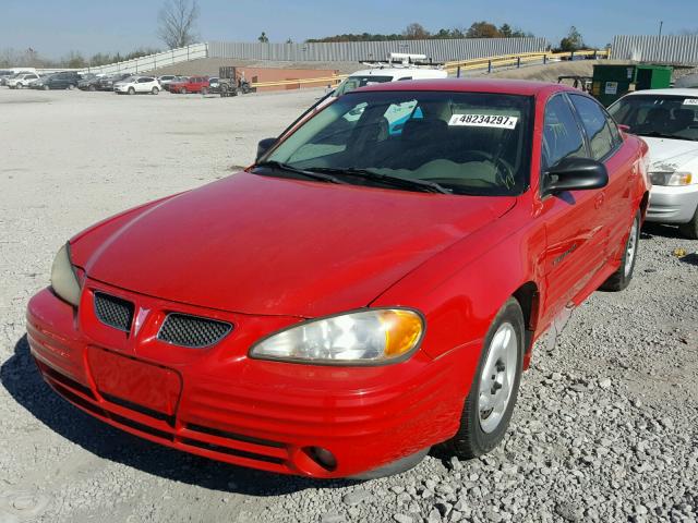 1G2NF52T21C211679 - 2001 PONTIAC GRAND AM S RED photo 2