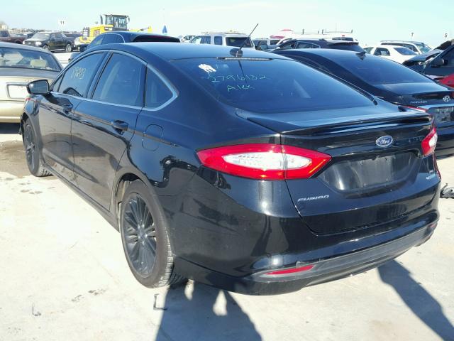 1FA6P0HD7F5106587 - 2015 FORD FUSION SE BLACK photo 3