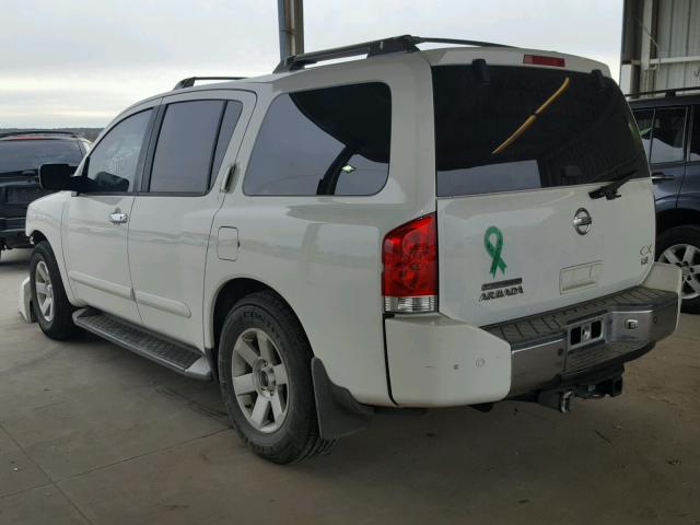 5N1AA08A74N730491 - 2004 NISSAN ARMADA SE WHITE photo 3