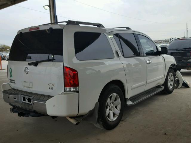 5N1AA08A74N730491 - 2004 NISSAN ARMADA SE WHITE photo 4