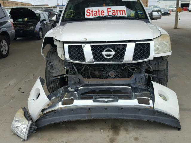 5N1AA08A74N730491 - 2004 NISSAN ARMADA SE WHITE photo 9