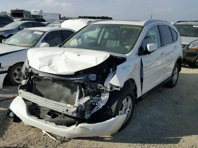 5J6RM3H7XEL041783 - 2014 HONDA CR-V EXL WHITE photo 2