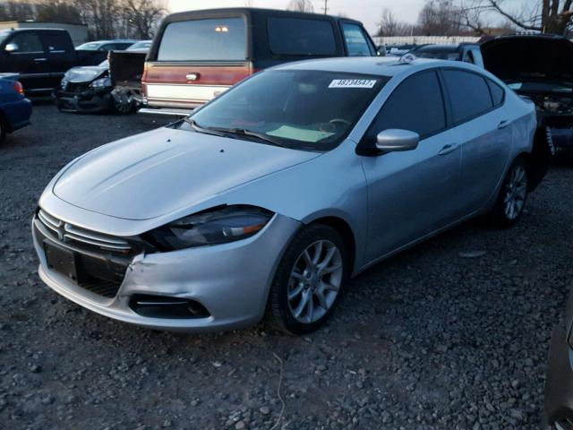 1C3CDFBH5DD107796 - 2013 DODGE DART SXT SILVER photo 2