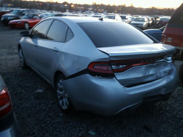 1C3CDFBH5DD107796 - 2013 DODGE DART SXT SILVER photo 3