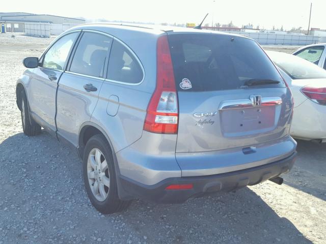 JHLRE48549C001831 - 2009 HONDA CR-V EX BLUE photo 3