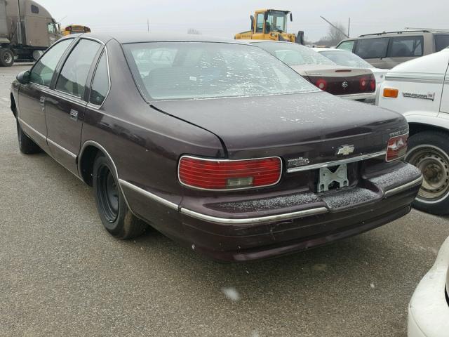 1G1BL52W7TR140537 - 1996 CHEVROLET CAPRICE CL MAROON photo 3