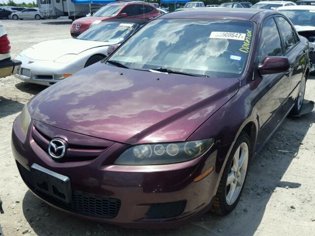 1YVHP80C185M10208 - 2008 MAZDA 6 I MAROON photo 2