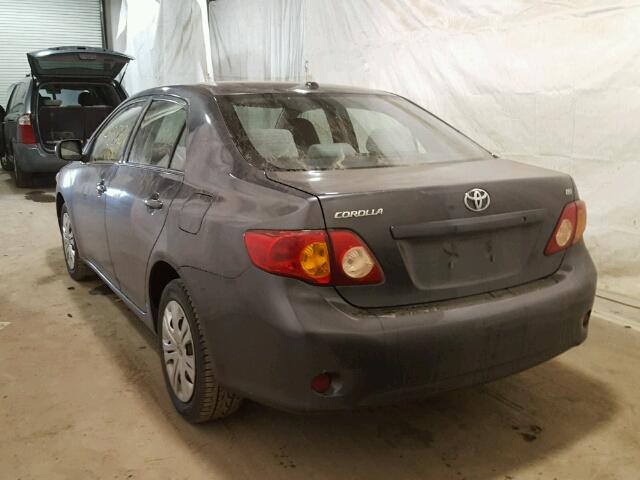 2T1BU4EEXAC320149 - 2010 TOYOTA COROLLA BA GRAY photo 3