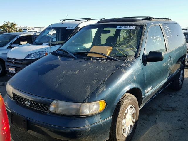 4N2ZN1110WD815528 - 1998 NISSAN QUEST XE GREEN photo 2